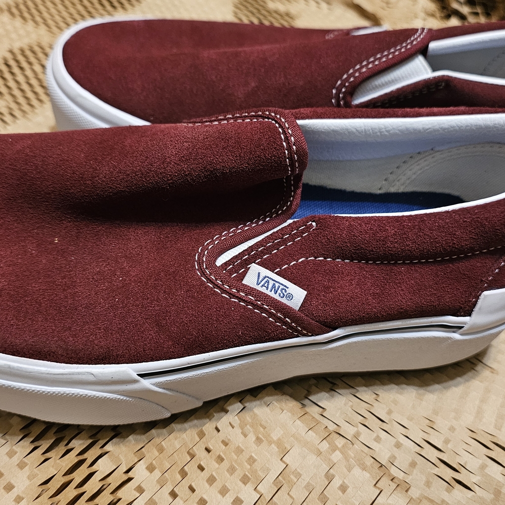 Vans Men's Burgundy Slip-On Shoes